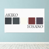 Akiko Yosano's kleurenpalet Canvas Afdruk (Insitu (Houten vloer))
