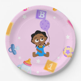 Akili en Me Baby shower Papieren Borden Bordje