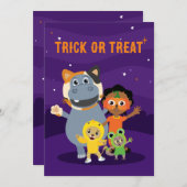 Akili en Me Halloween uitnodigingen (Voorkant / Achterkant)