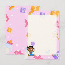 Akili en mij Baby shower Informatiekaartje