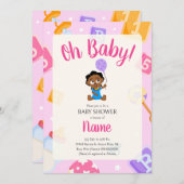 Akili en mij Baby shower Kaart (Voorkant / Achterkant)