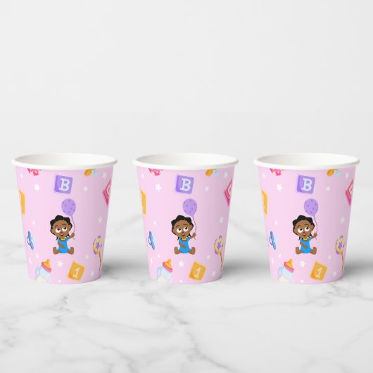 Akili en vrienden Baby shower Paper Cup Papieren Bekers (Multi)