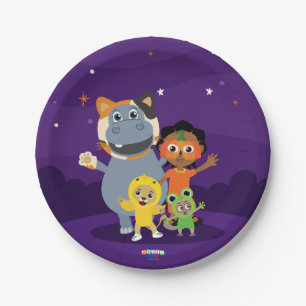 Akili en vrienden Halloween Papier Borden Papieren Bordje