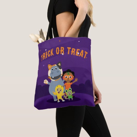 Akili en vrienden Trick or treat Canvas tas (Dichtbij)