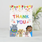 Akili & Vrienden bedankpas (verticaal) Bedankkaart (Staand voorkant)