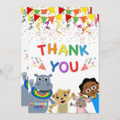 Akili & Vrienden bedankpas (verticaal) Bedankkaart (Voorkant / Achterkant)