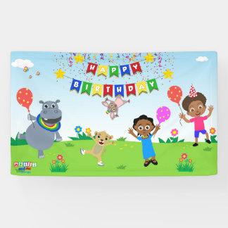 Akili & Vrienden Verjaardag Vinyl Banner 2