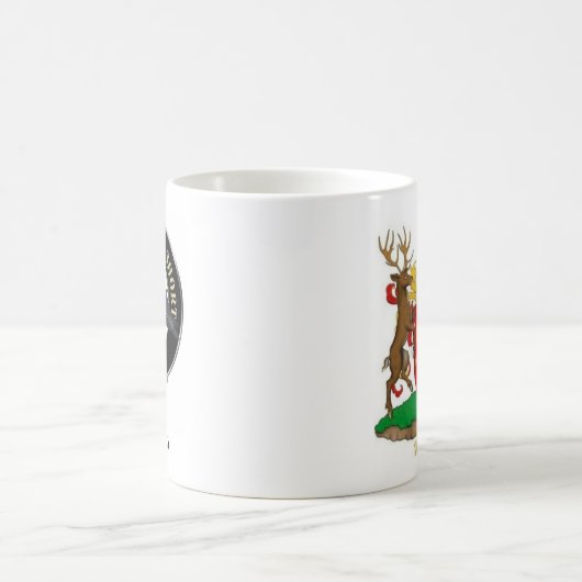 Akins Clan Crest & Coat of Arms Ceramic Coffee Mok (Center)