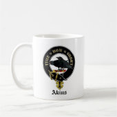 Akins Clan Crest & Coat of Arms Ceramic Coffee Mok (Links)