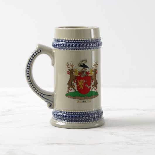 Akins Clan Crest & Coat of Arms Ceramic Stein Bierpul (Links)
