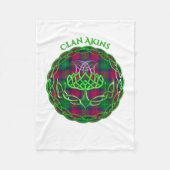 Akins Scottish Tartan Celtic Thistle Fleece Deken (Voorkant)