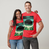 Akira cyberpunk stad explosie poster b1 groene cae t-shirt (Unisex)