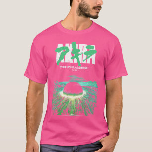Akira Green Japanse Cyberpunk City Explosion Clas T-shirt