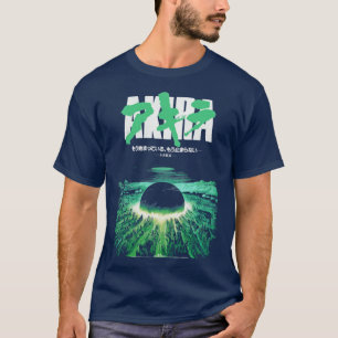 Akira Green Japanse Cyberpunk Stad Explosie grappi T-shirt