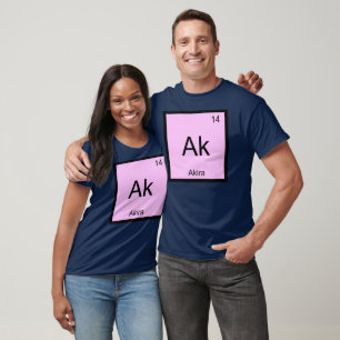 Akira Naam Chemie Element Periodiek Systeem T-shirt