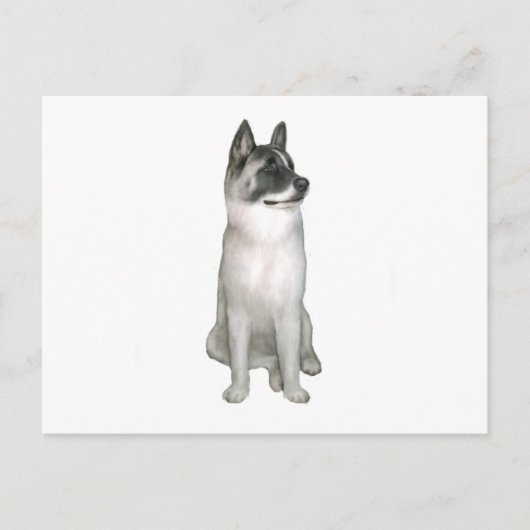 Akita (A) - (zwart masker) Briefkaart (Voorkant)