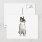 Akita (A) - (zwarte masker) Briefkaart (Voorkant / Achterkant)