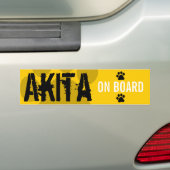 Akita aan boord bumpersticker (Op auto)