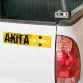 Akita aan boord bumpersticker (Op Truck)