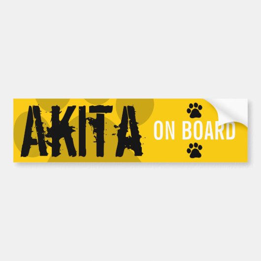 Akita aan boord bumpersticker (Voorkant)