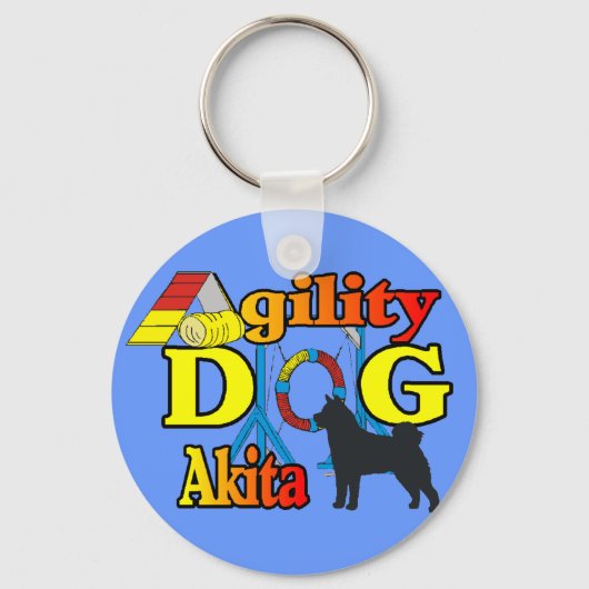 Akita Agility Sleutelhanger (Voorkant)