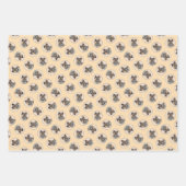 Akita Amerikaans Japans Inu Sable Schilderen Hond  Inpakpapier Vel (Voorkant)