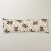 Akita Amerikaans Japans Inu Sable Schilderen Hond  Lichaamskussen (Achterkant)