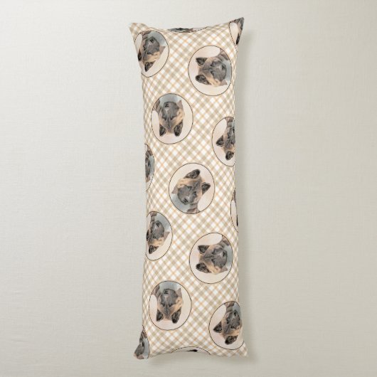 Akita Amerikaans Japans Inu Sable Schilderen Hond Lichaamskussen (Achterkant (Verticaal))