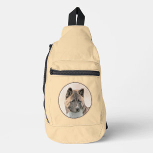 Akita Amerikaans Japans Inu Sable Schilderen Hond Sling Bag