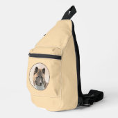 Akita Amerikaans Japans Inu Sable Schilderen Hond  Sling Bag (Rechterhoek)