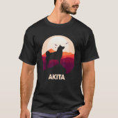Akita and Moon Halloween 1 T-shirt (Voorkant)