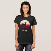 Akita and Moon Halloween 1 T-shirt (Voorkant volledig)