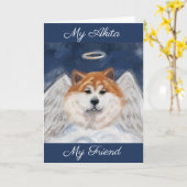 Akita Angel Kaart (Gele Bloem)