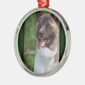 Akita Art Metalen Ornament (Links)