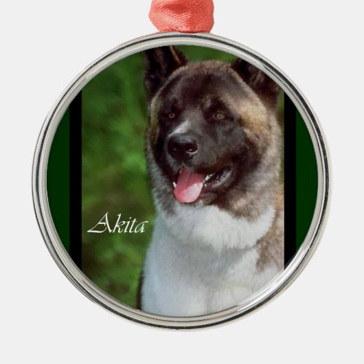Akita Art Metalen Ornament (Voorkant)