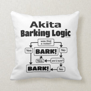 Akita Barking Logic Kussen