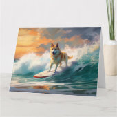 Akita Beach Surfing Schilderen Kaart (Voorkant)