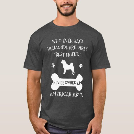Akita beste vriend t-shirt (Voorkant)