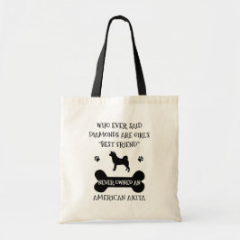 Akita beste vriend tote bag