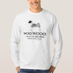 Akita Big Dogs heeft liefde voor te lange hoes nod T-shirt