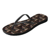 Akita bij de Haard Kerstmis Teenslippers (Schuin)