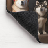 Akita bij de open haard Kerstmis Muismat (Hoek)