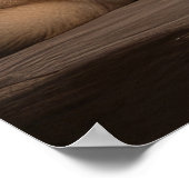 Akita bij de open haard Kerstmis Poster (Hoek)