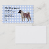 Akita Blue Gingham Visitekaartje (Voorkant / Achterkant)