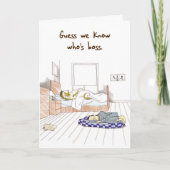 Akita Bossy Dog - Funny Boss Day Card Kaart (Voorkant)