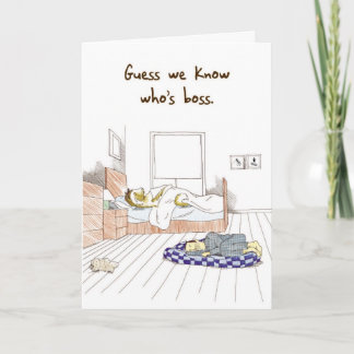 Akita Bossy Dog - Funny Boss Day Card Kaart