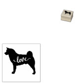 Akita Breed Dog Love Rubberstempel (Gestempeld)