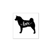Akita Breed Dog Love Rubberstempel (Afrduk)