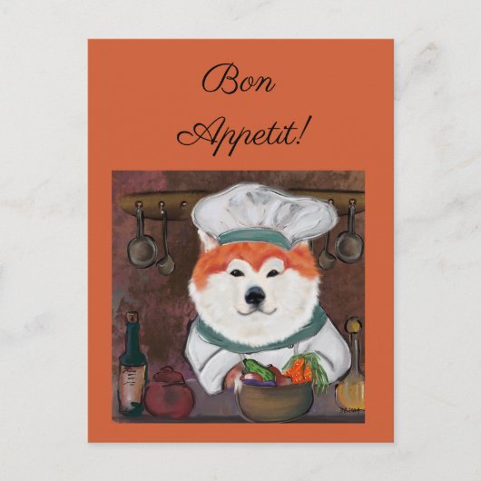 Akita     briefkaart (Voorkant)