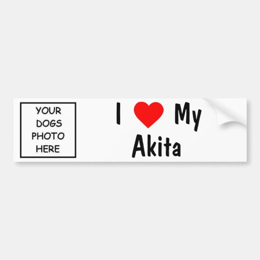 Akita Bumpersticker (Voorkant)